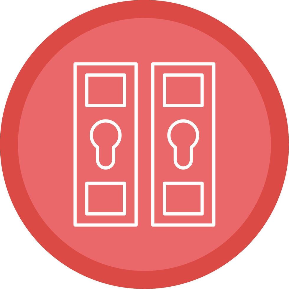 Locker Line Multi Circle Icon vector