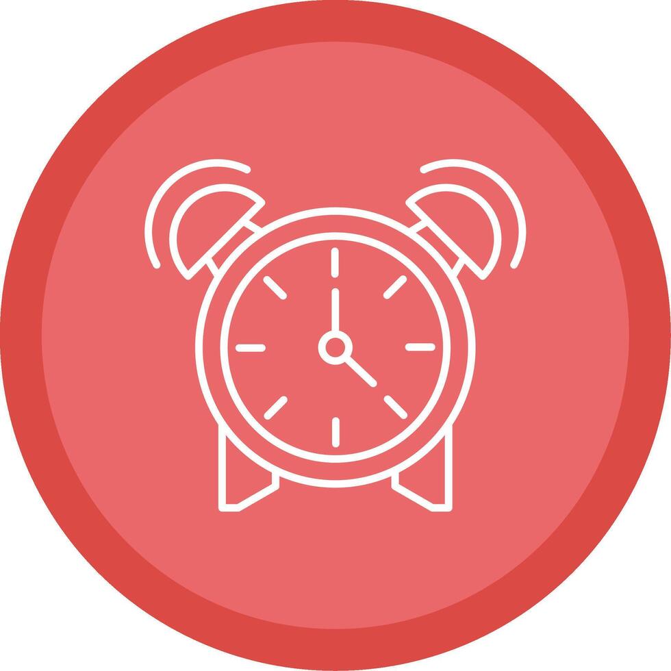 alarma línea multi circulo icono vector