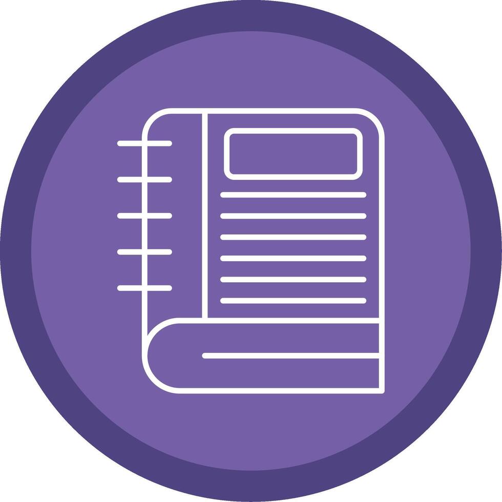 Notebook Line Multi Circle Icon vector