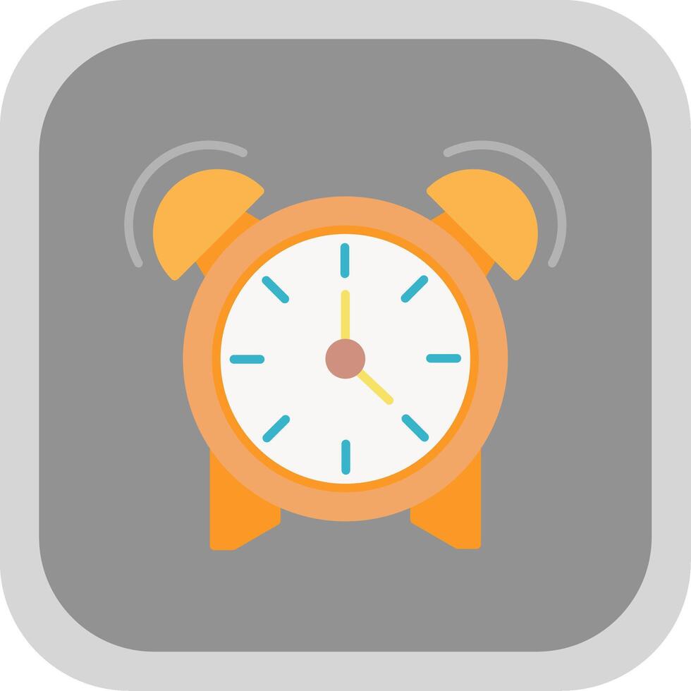 alarma plano redondo esquina icono vector