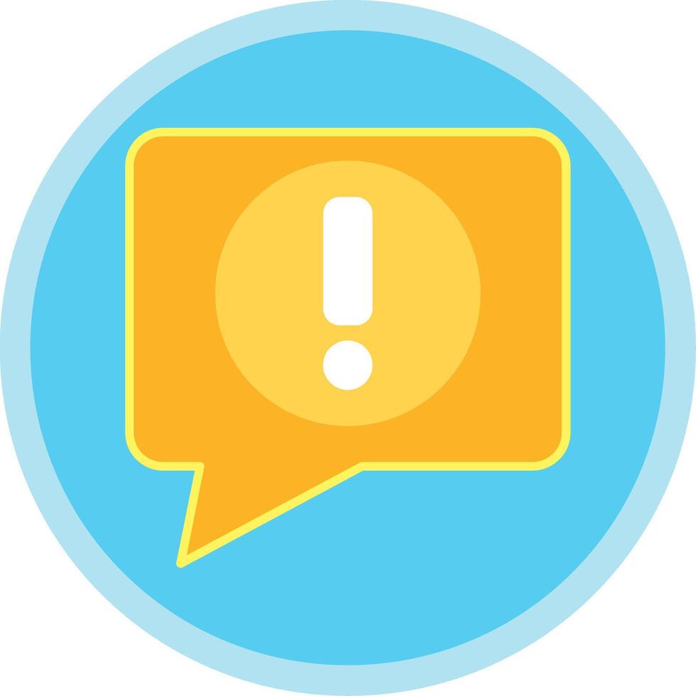 Alert Flat Multi Circle Icon vector
