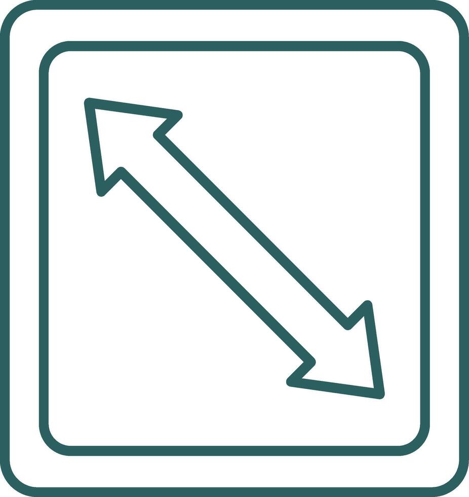 Right Down Line Gradient Round Corner Icon vector