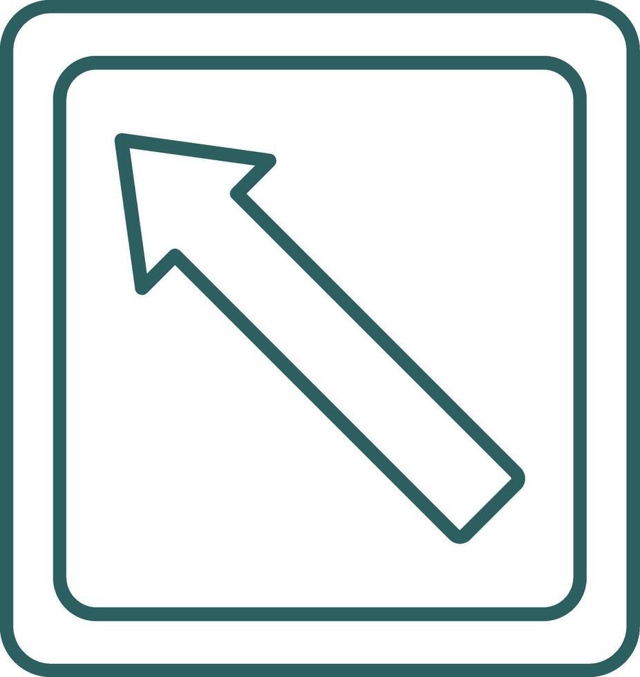Arrow Left Line Gradient Round Corner Icon vector
