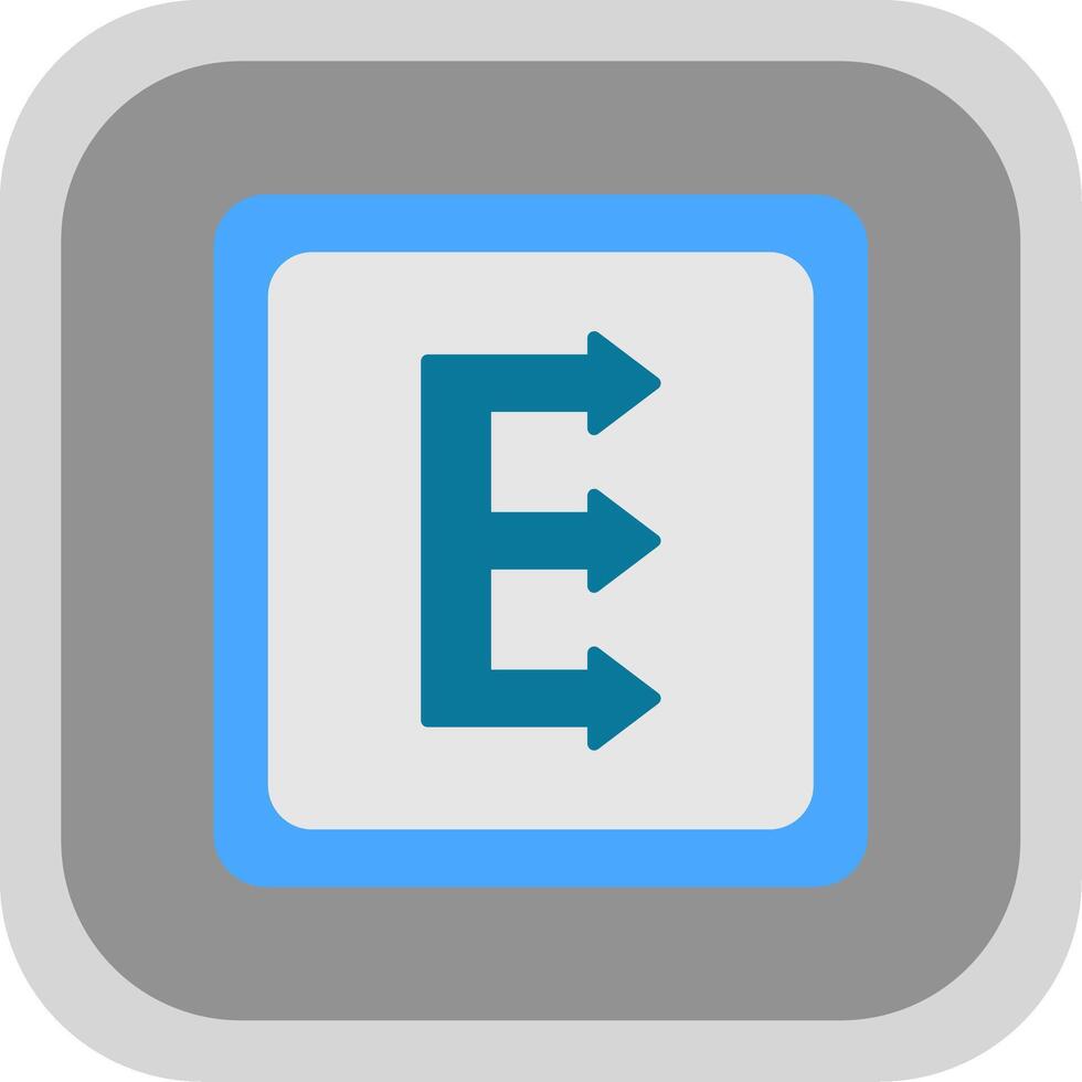 Three Arrows Flat Round Corner Icon vector