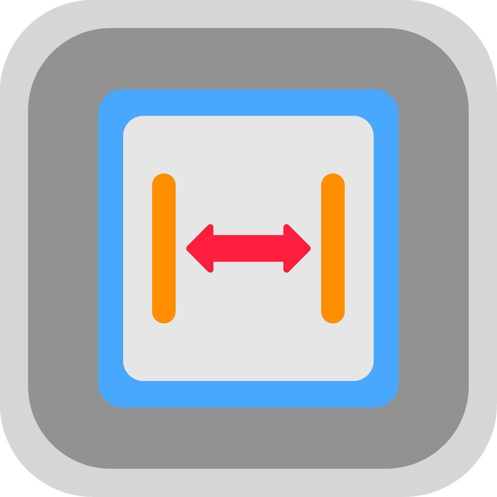 Size Flat Round Corner Icon vector