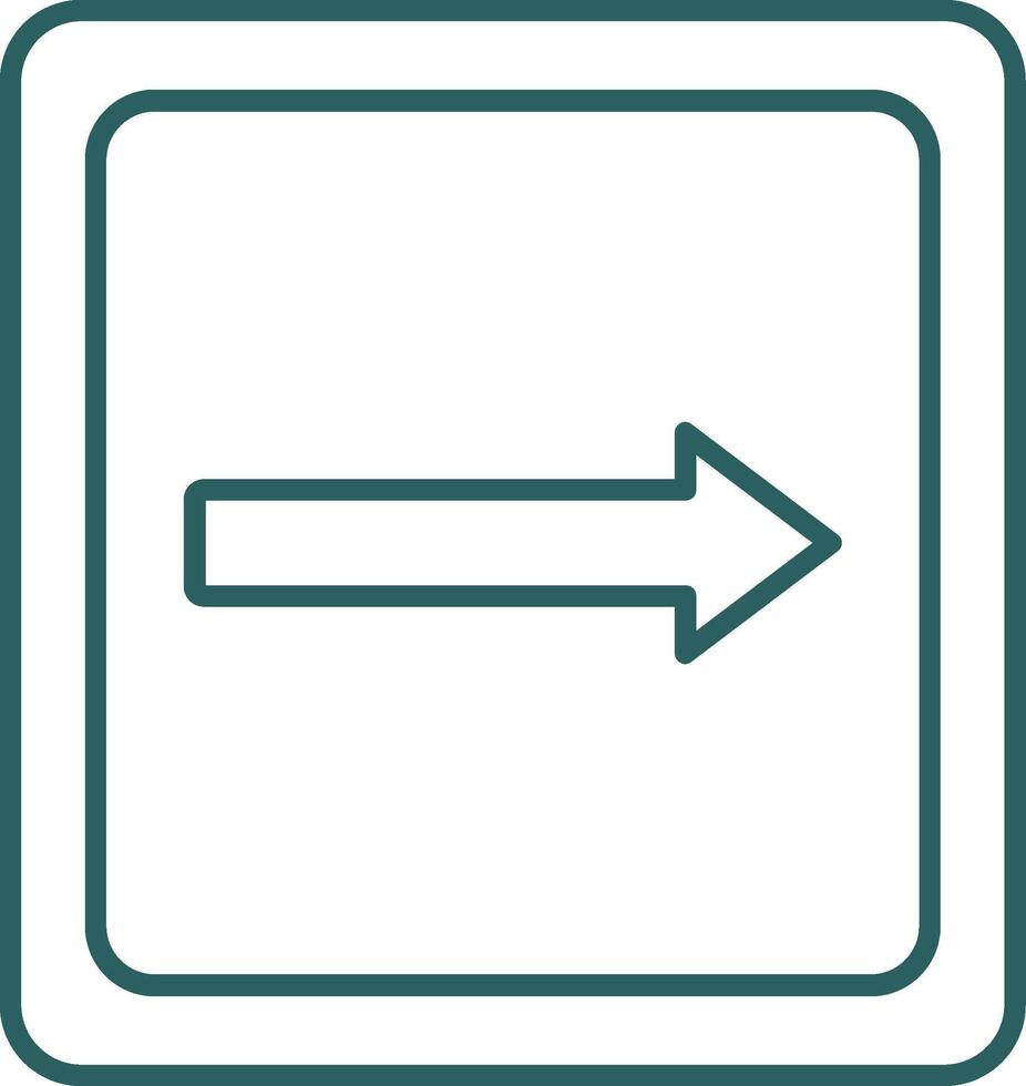 Right Line Gradient Round Corner Icon vector