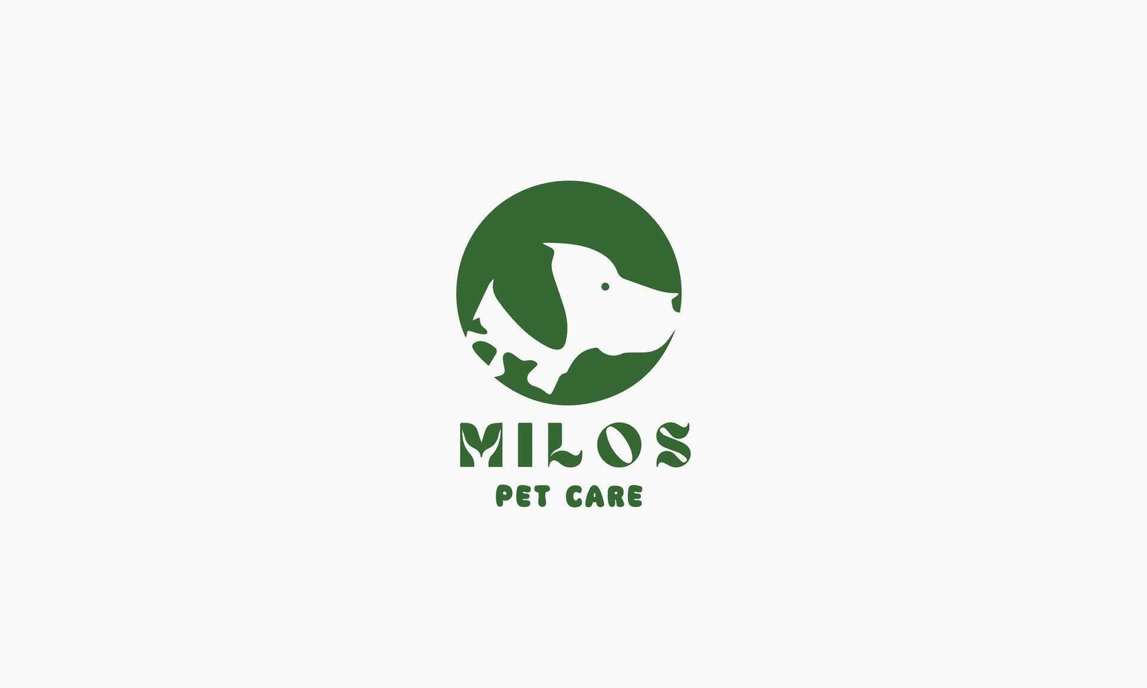 logo design combination of pet shapes with hands and leaves, pet care logo design vector