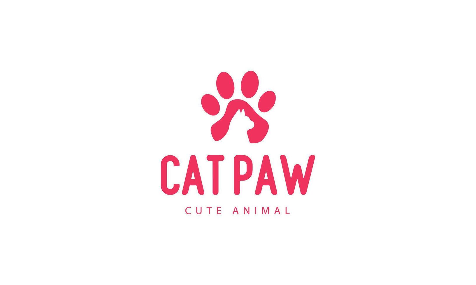 logo design combination of pet shapes with hands and leaves, pet care logo design vector