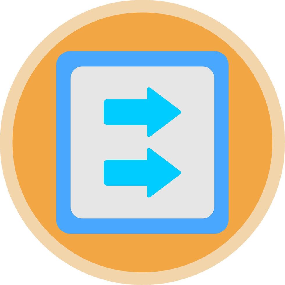 Fast Forward Flat Multi Circle Icon vector