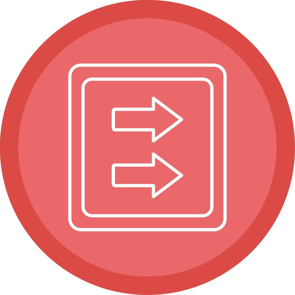 Fast Forward Line Multi Circle Icon vector