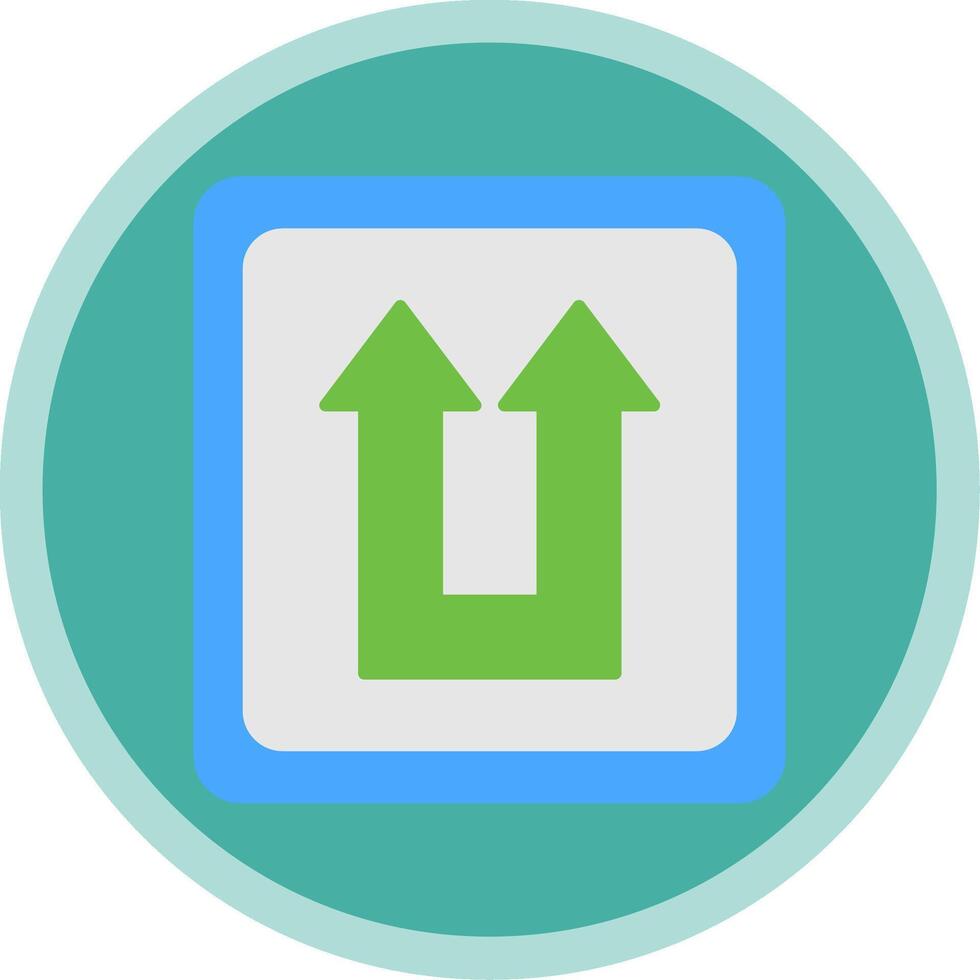 Two Arrows Flat Multi Circle Icon vector