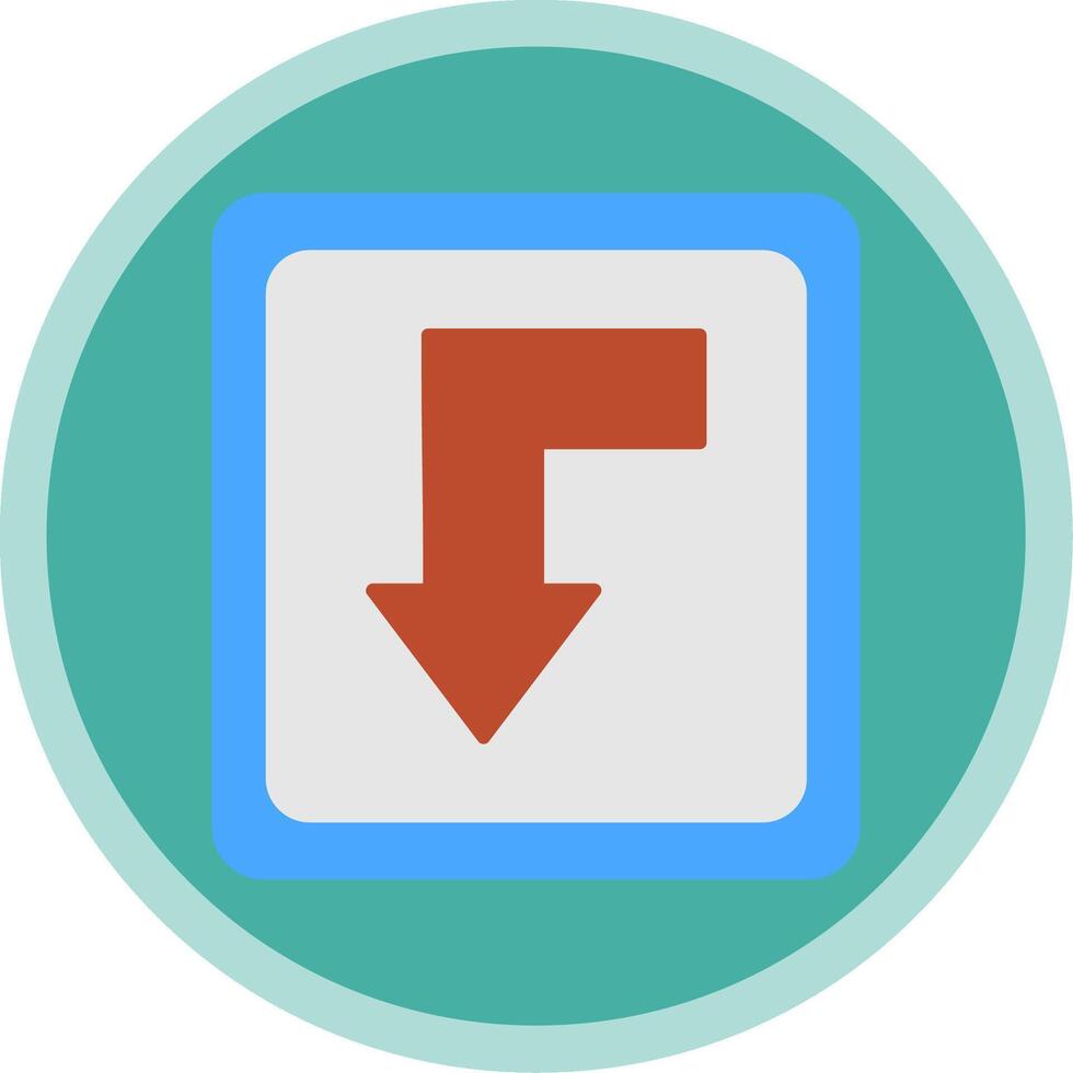 Back Flat Multi Circle Icon vector