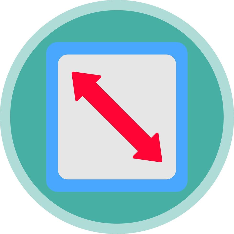 Right Down Flat Multi Circle Icon vector