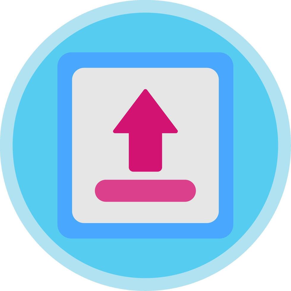 Uploading Flat Multi Circle Icon vector