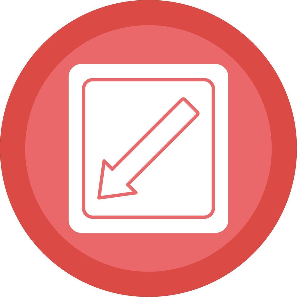 Diagonal Arrow Glyph Multi Circle Icon vector
