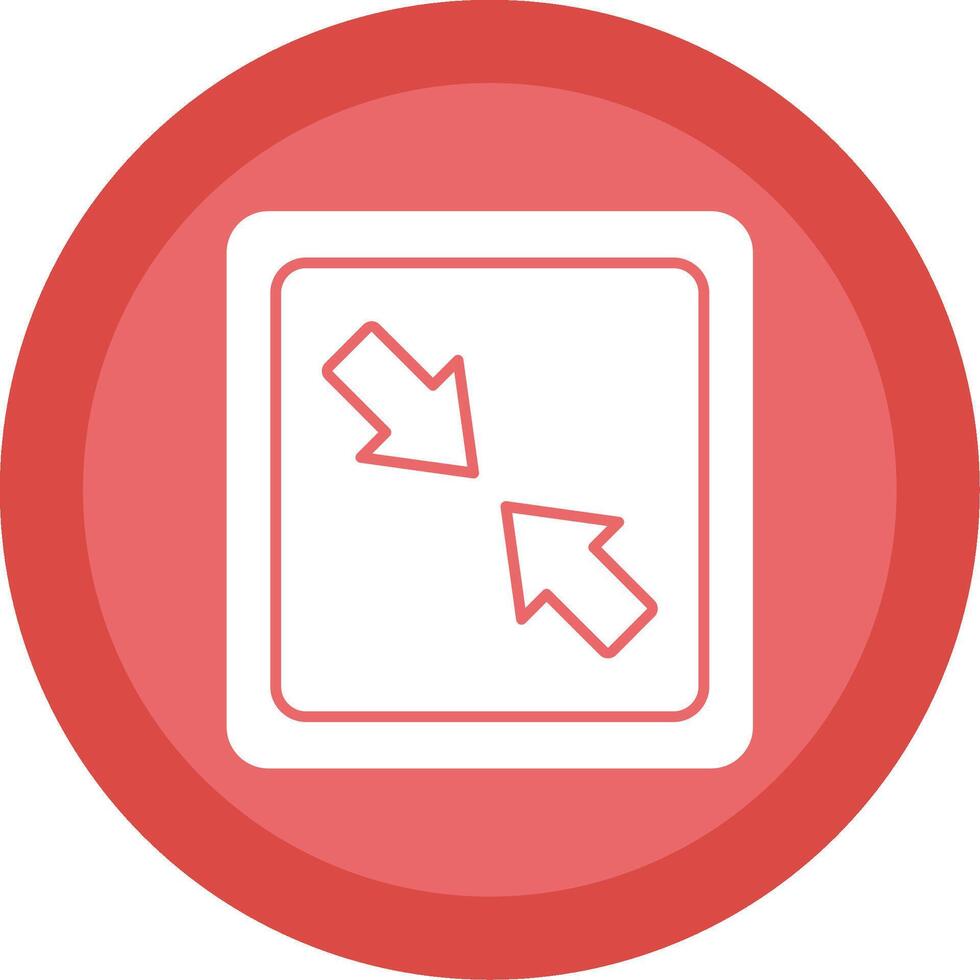 Shrink Glyph Multi Circle Icon vector