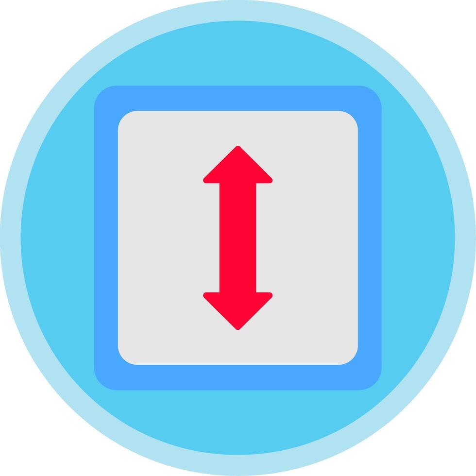 Double Arrow Flat Multi Circle Icon vector