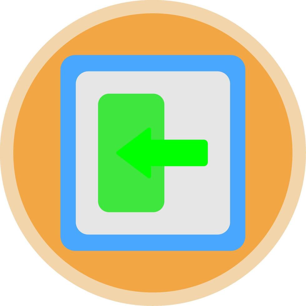 Log In Flat Multi Circle Icon vector
