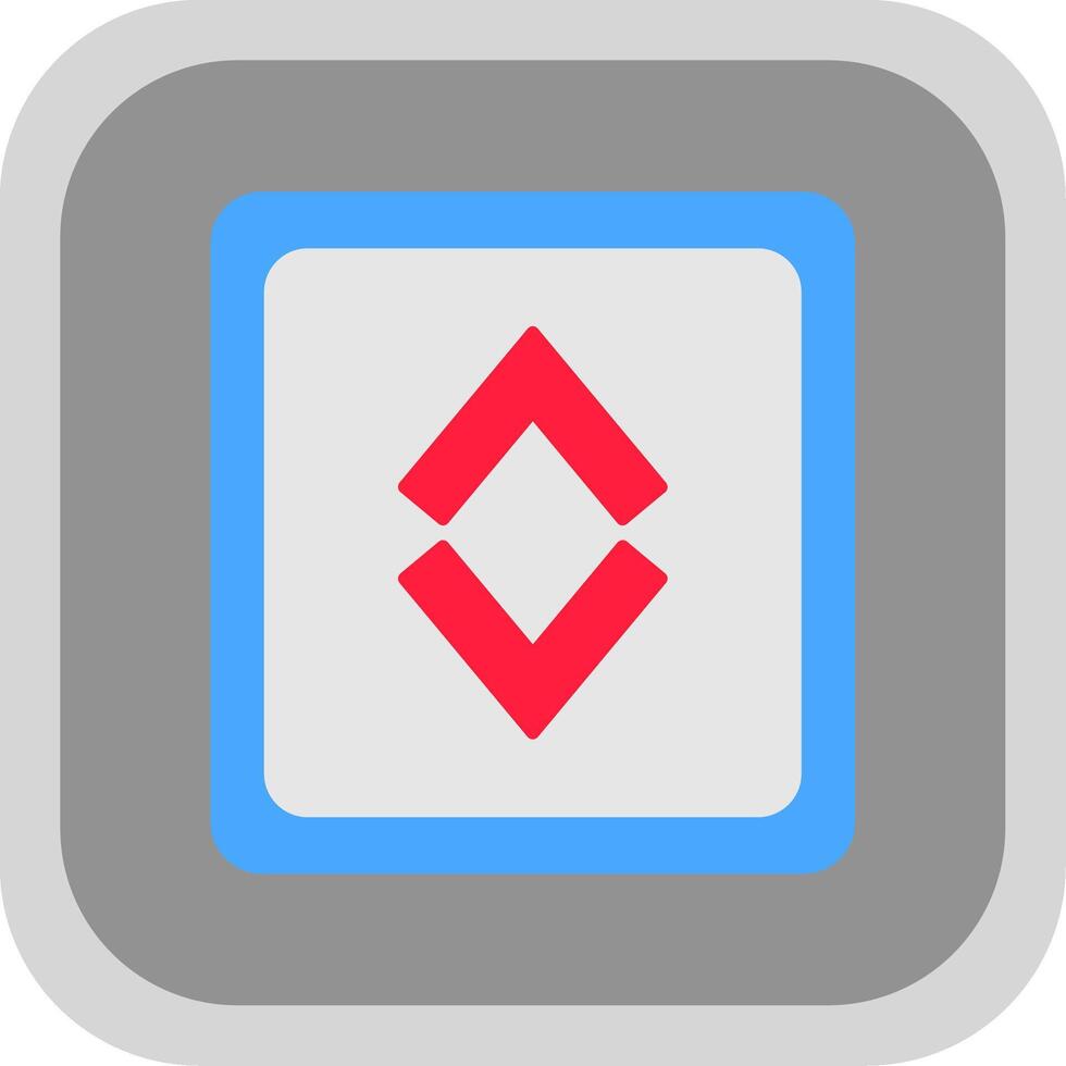Up Down Flat Round Corner Icon vector