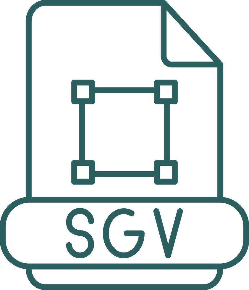 Svg Line Gradient Round Corner Icon vector