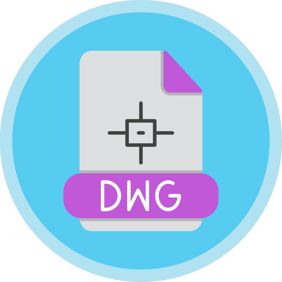 Dwg Flat Multi Circle Icon vector