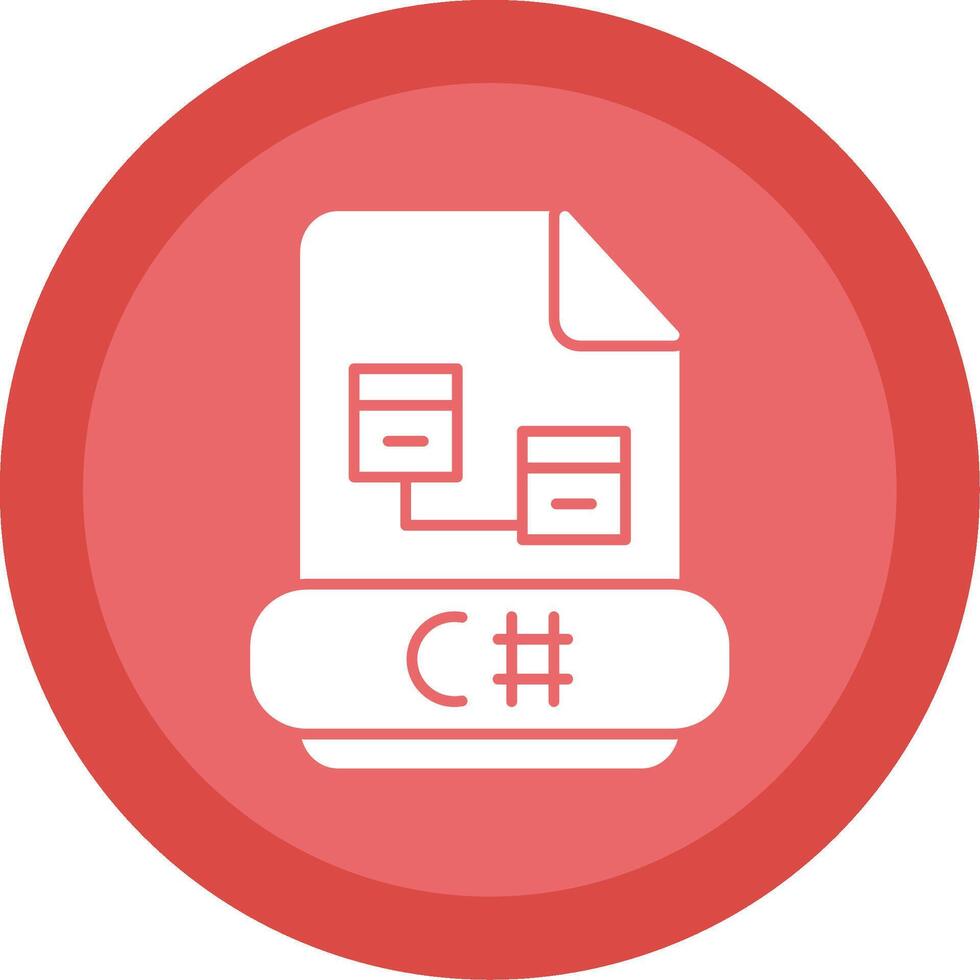 C Sharp Glyph Multi Circle Icon vector