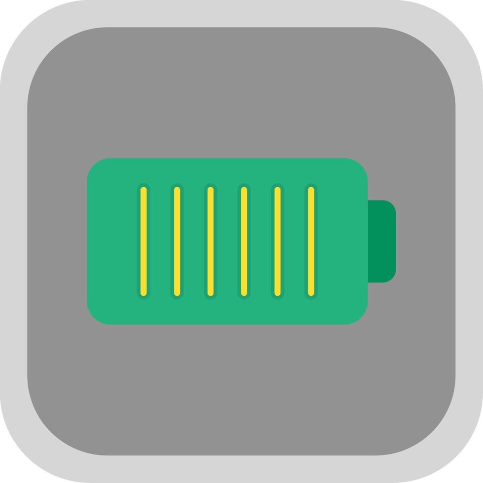 Battery Flat Round Corner Icon vector