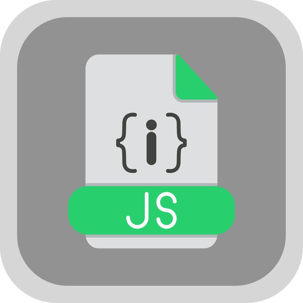 Js Format Flat Round Corner Icon 43003829 Vector Art at Vecteezy