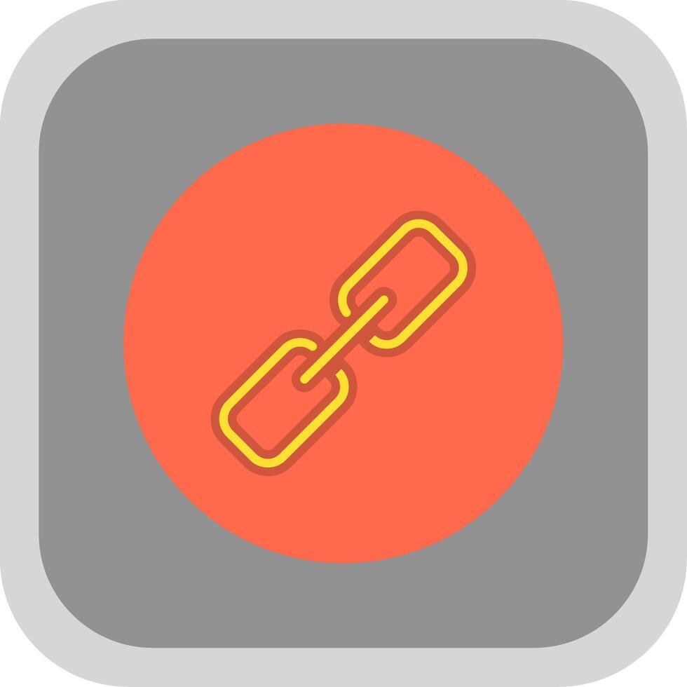 Link Flat Round Corner Icon vector