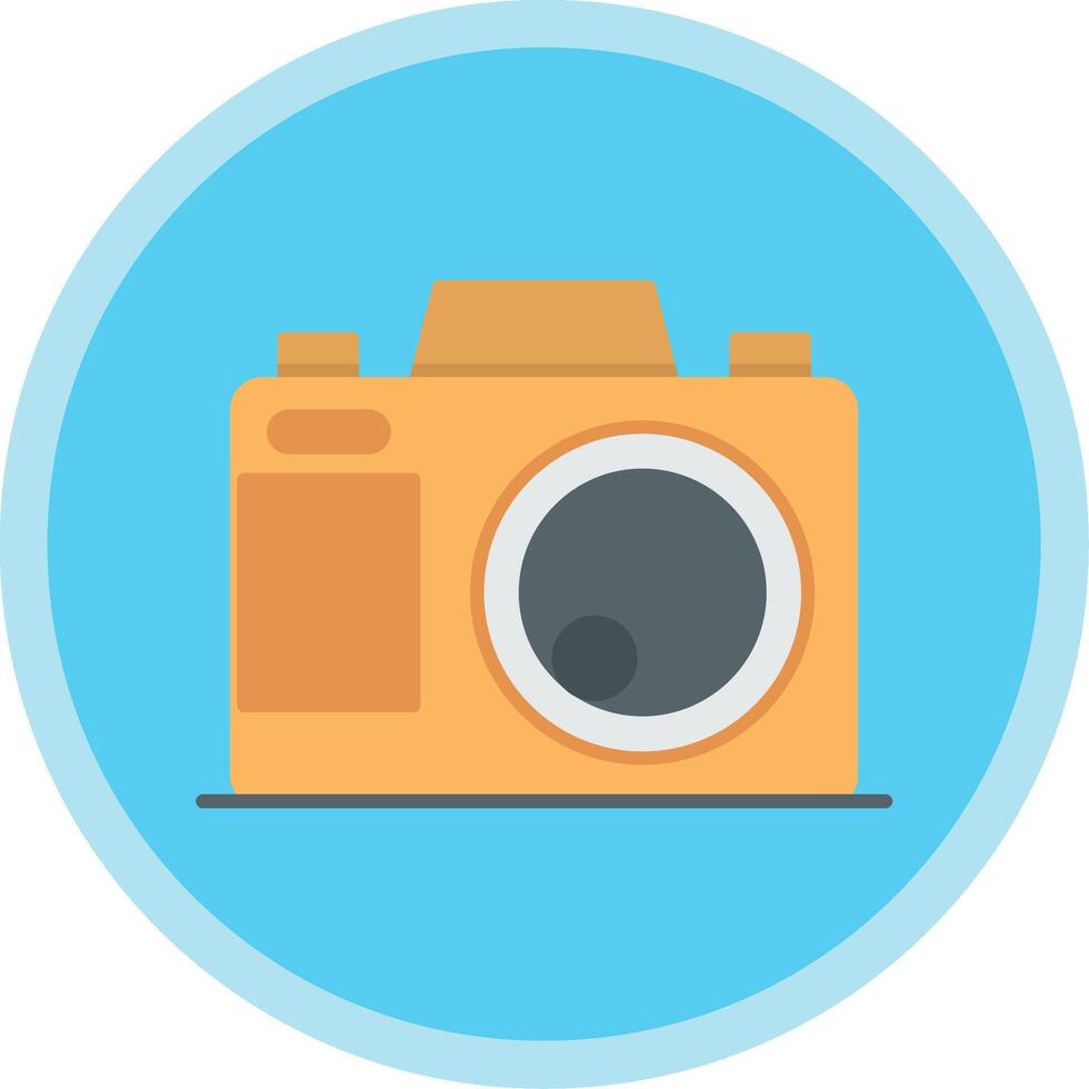 Photo Camera Flat Multi Circle Icon vector