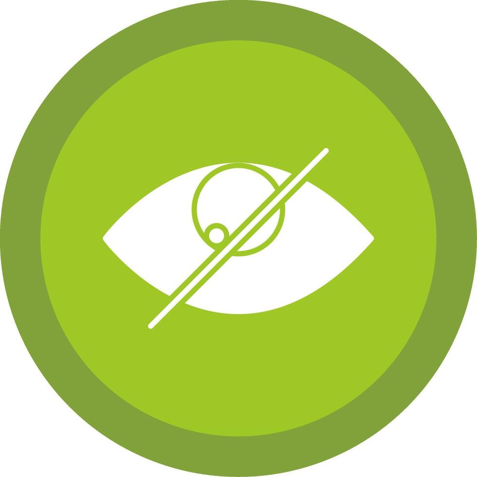 Hide Glyph Multi Circle Icon vector