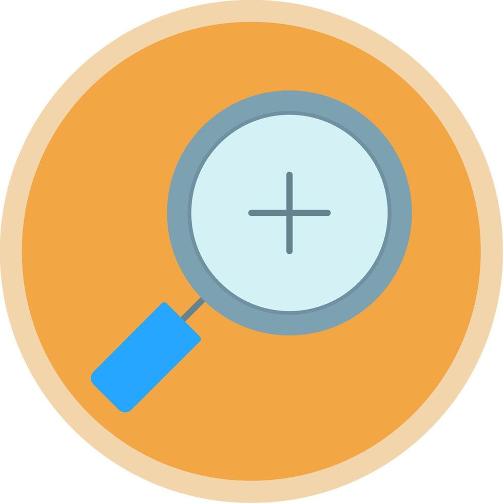 Zoom In Flat Multi Circle Icon vector