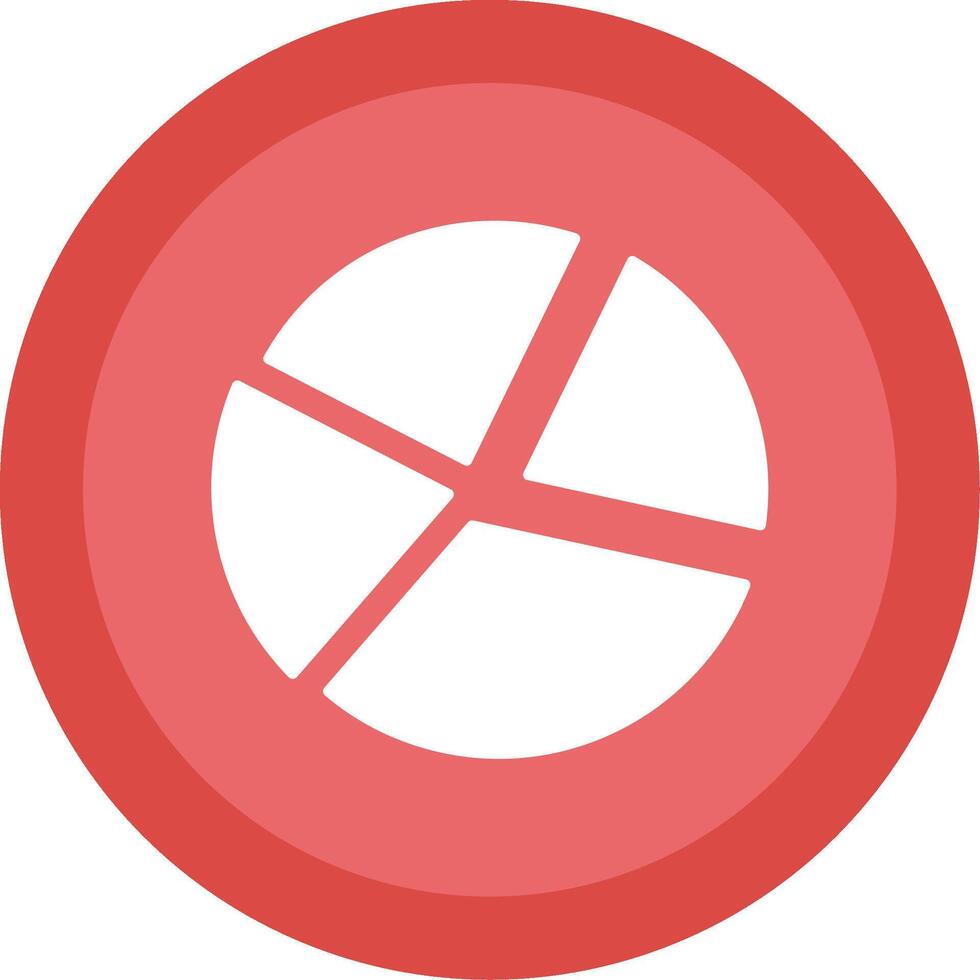 Pie Chart Glyph Multi Circle Icon vector
