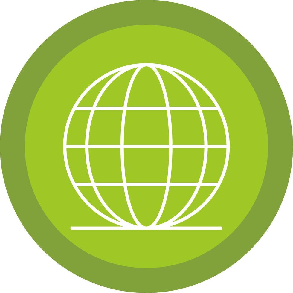 Worldwide Line Multi Circle Icon vector