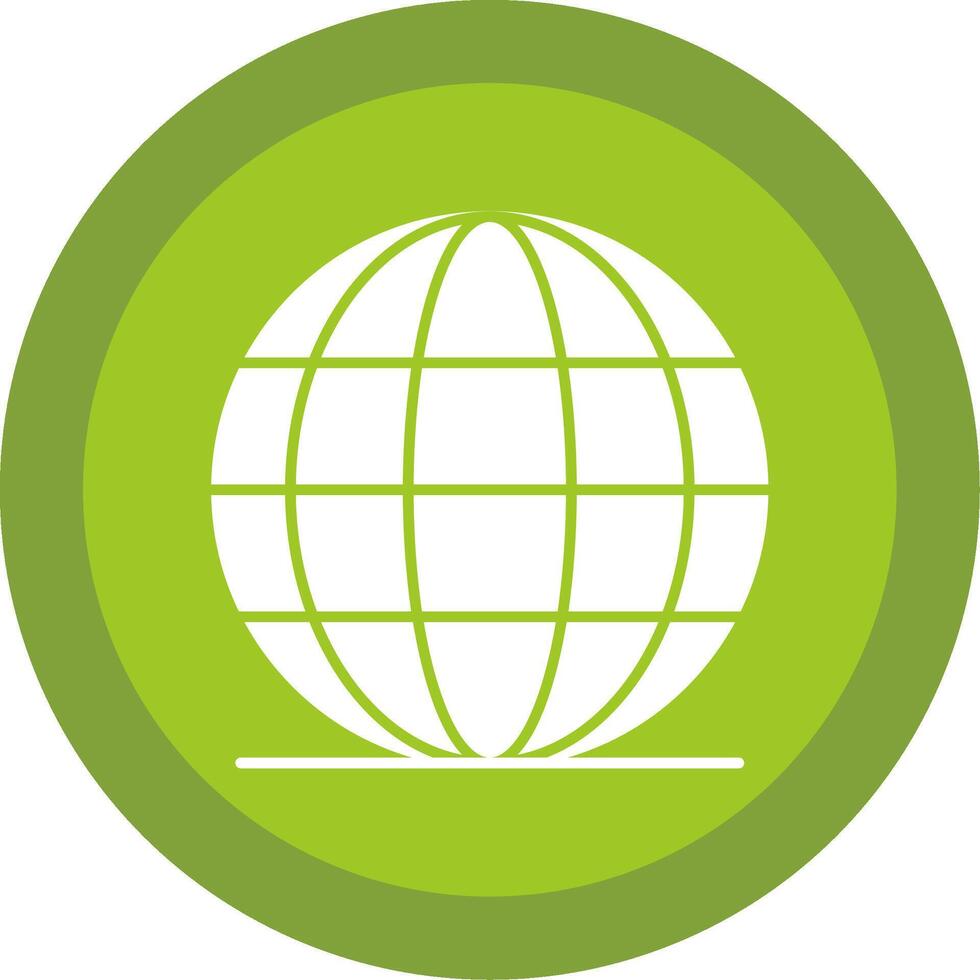 Worldwide Glyph Multi Circle Icon vector