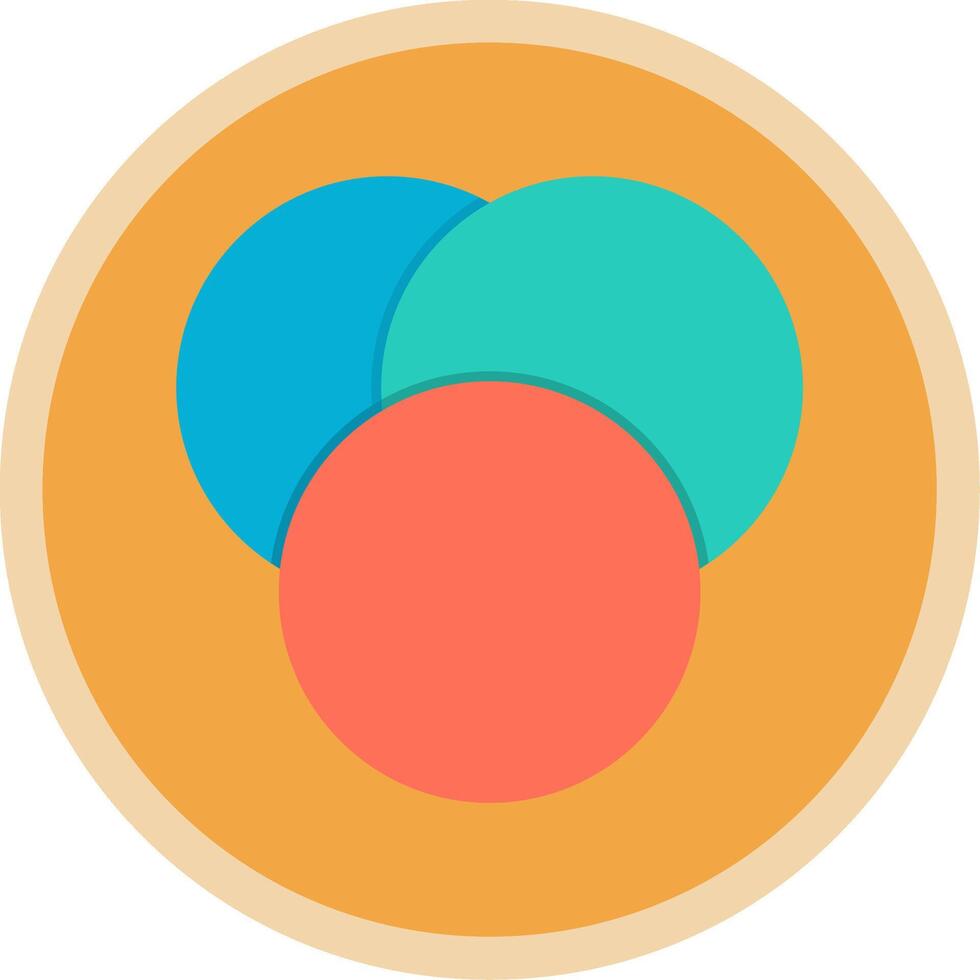 Diagram Flat Multi Circle Icon vector