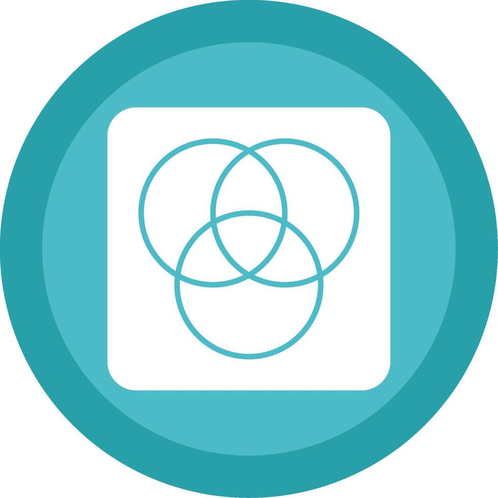 Diagram Glyph Multi Circle Icon vector