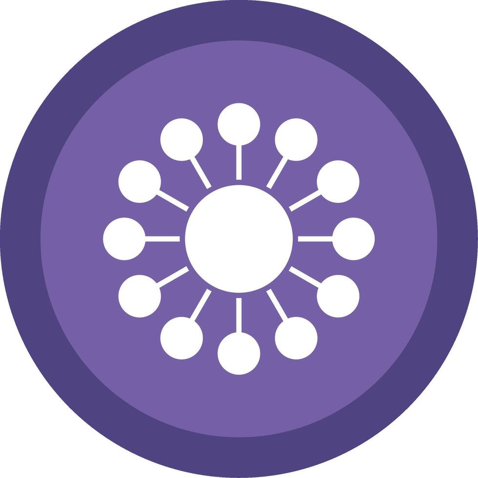 Diagram Glyph Multi Circle Icon vector