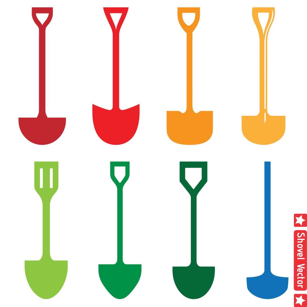 Dynamic Shovel Silhouette Essential Tool for Construction and Renovation Projects vector