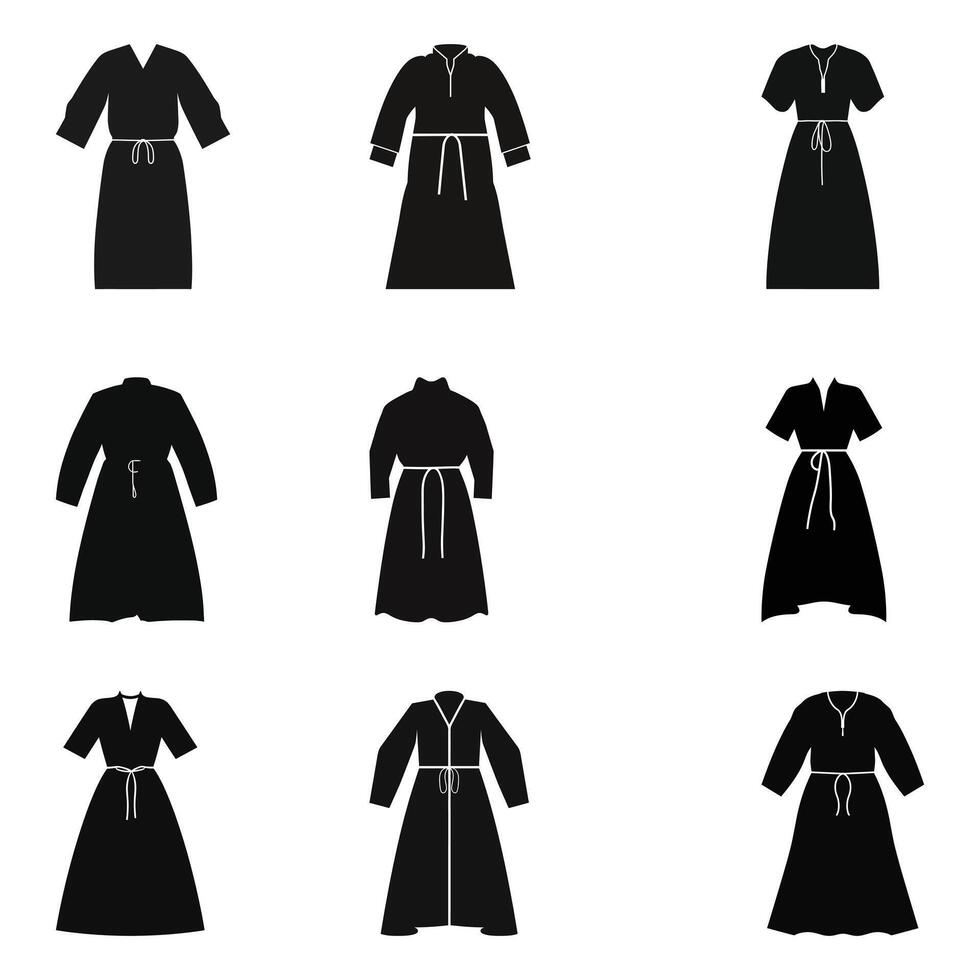 Medical Scrubs and Gown Pack Detailed Silhouettes for Surgical Illustrations vector