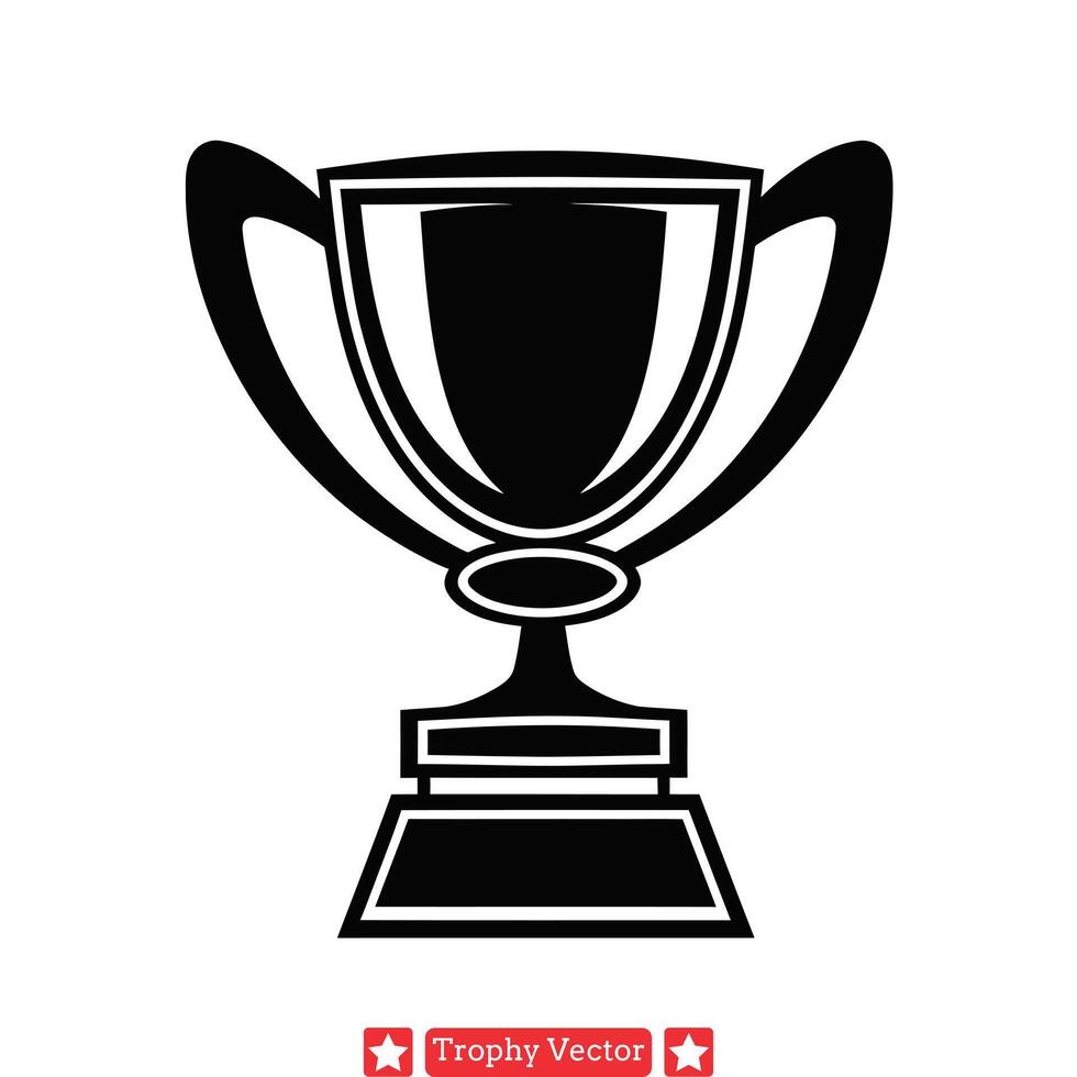 Elite Recognition Trophy Silhouettes for High Achievers vector