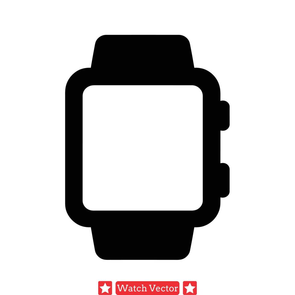 Smartwatch Graphics Bundle Versatile Silhouettes for Technology Product Mockups and Presentations vector