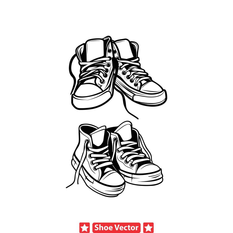 Assorted Shoe Graphics Set for Creative Projects vector