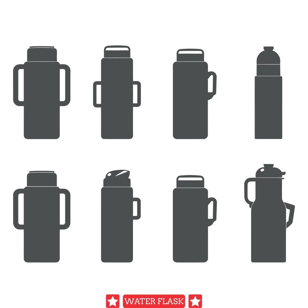 Stay Hydrated Discover Our Water Flask Set Designs vector
