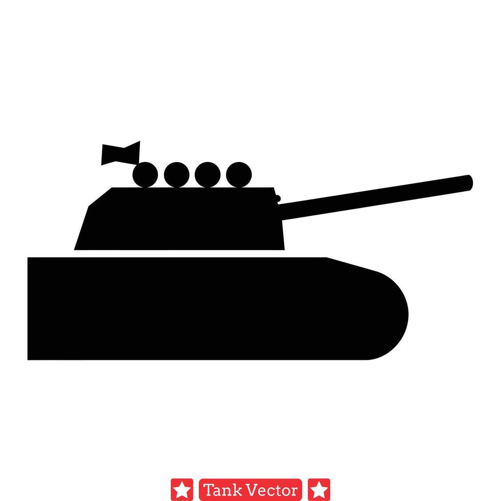 Tank Assault Force Versatile Set for Military themed Projects vector
