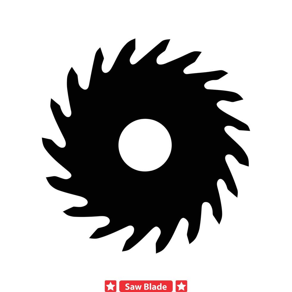 Professional Saw Blade Illustrations Versatile Silhouettes for Woodworking, Metalcraft, and Engineering Designs vector