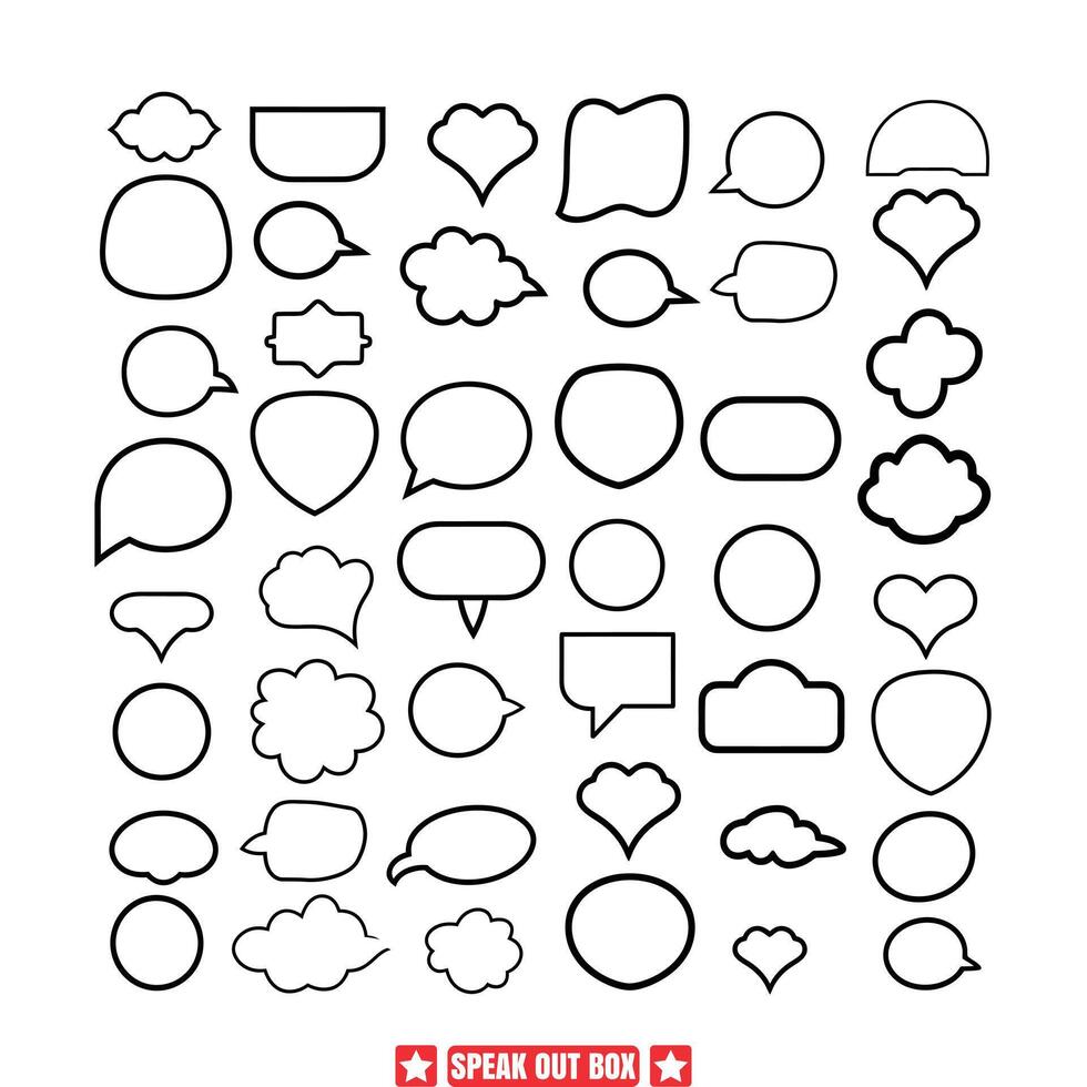 Voice Projection Essentials Speak Out Box Icons vector