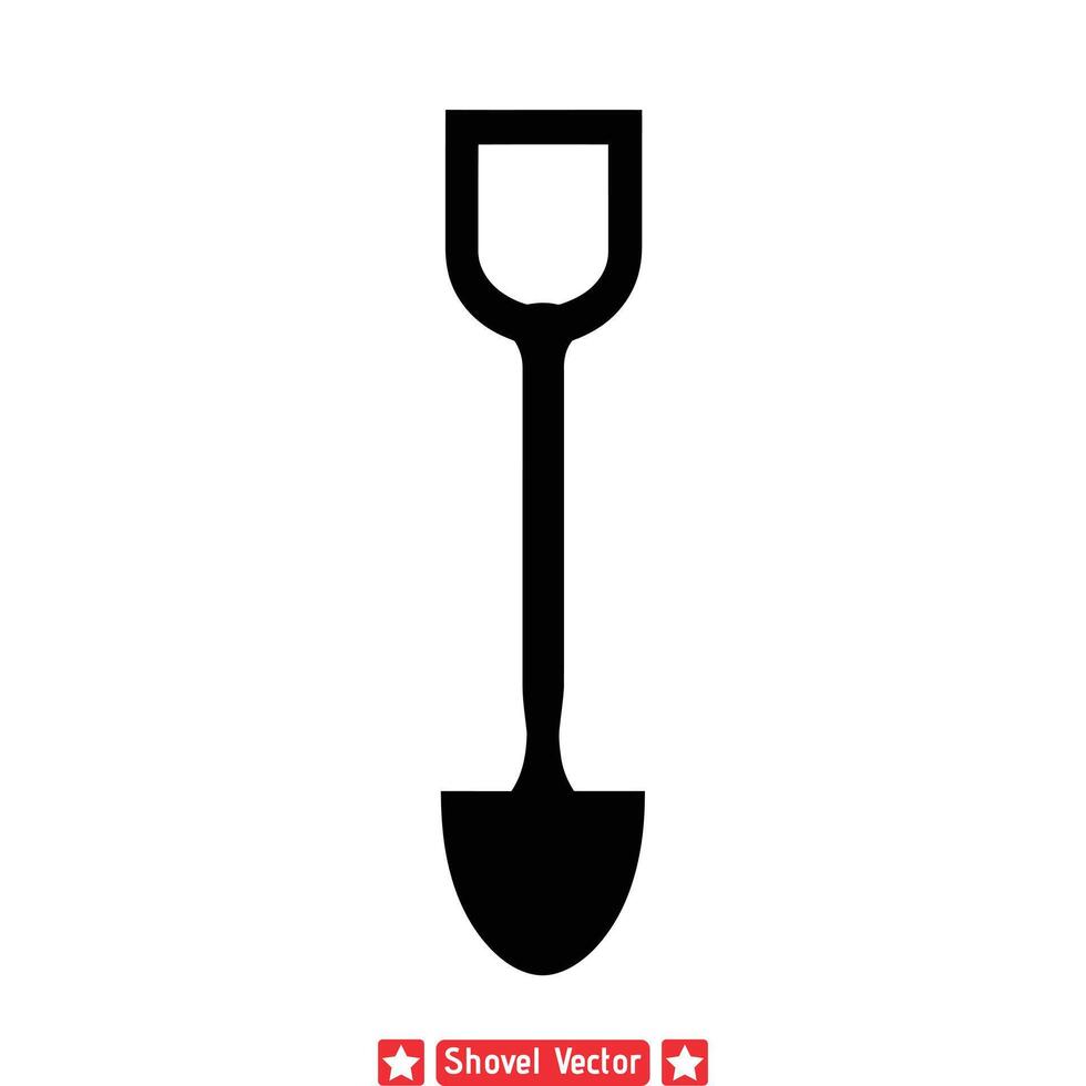 Versatile Shovel Design Perfect for Illustrations, Presentations, and Educational Materials vector