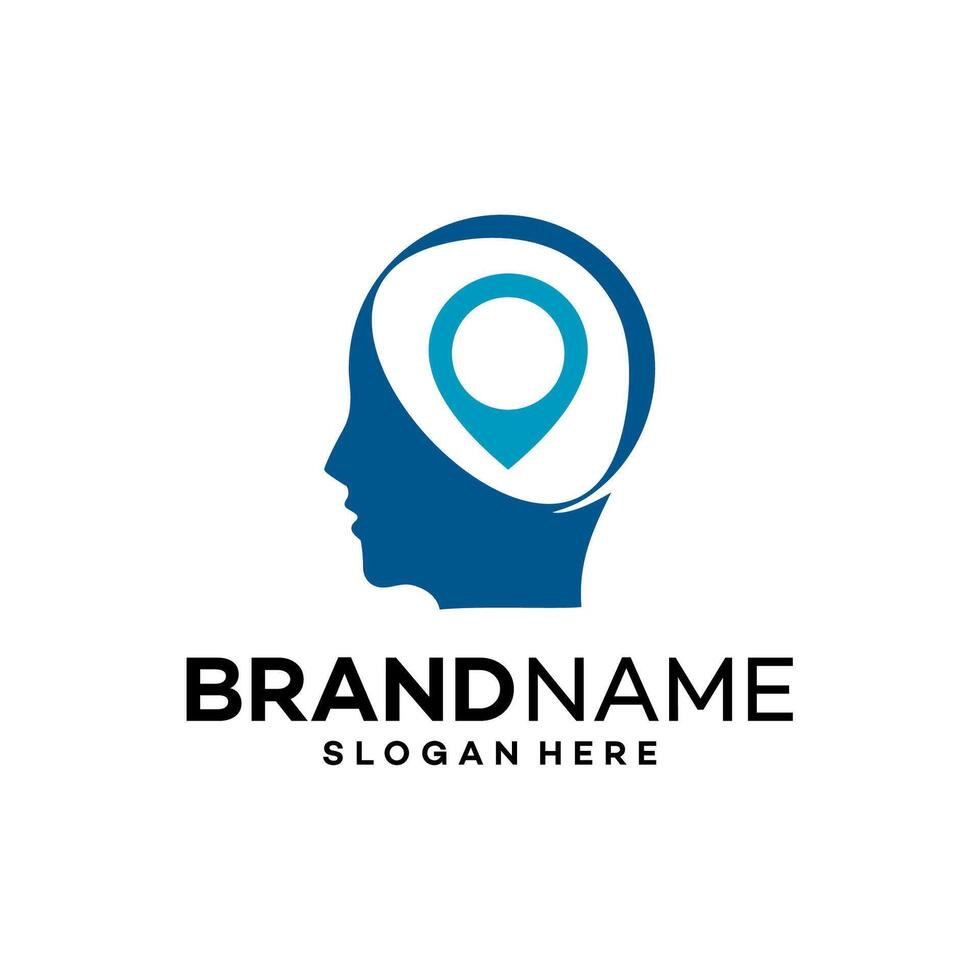 head brain logo design template illustration vector