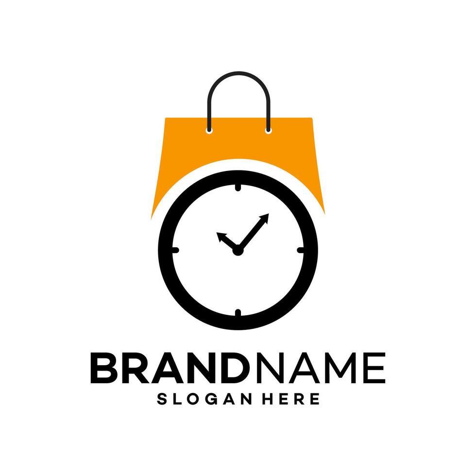 time shop logo design template illustration vector